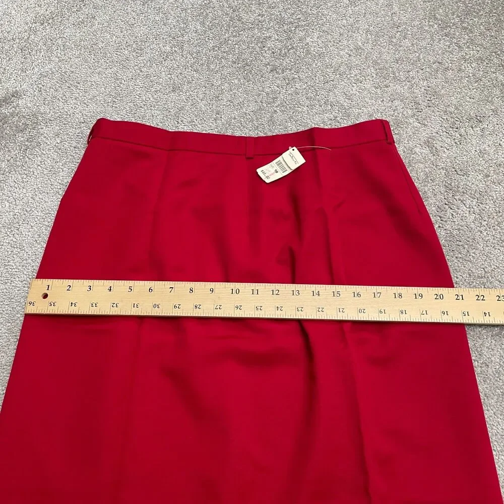 Talbots Vintage Y2K 90's Wool Pencil Straight Skirt Womens 18 Red Lined NWT New